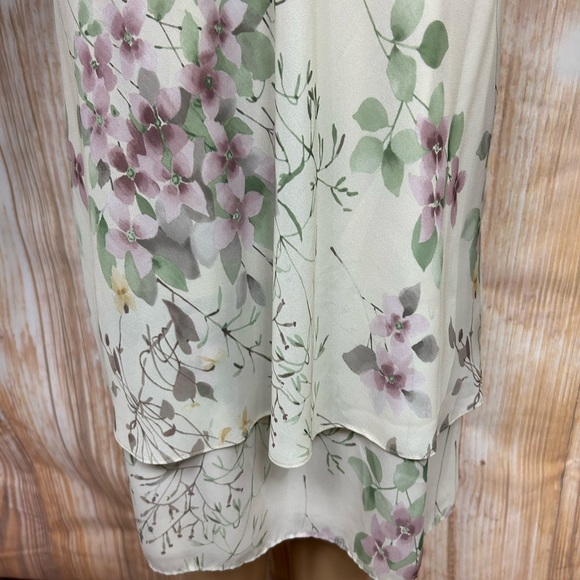 R&M Richards Plus Size Floral Chiffon Shift Dress - Picture 3 of 8